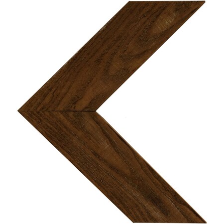 Ekena Millwork 12"W x 14"H x 3/4"D Vintage Farmhouse 3 1/2" Chevron, Barnwood Decor Collection, Weathered Brown DECR12X14X075CHVBR